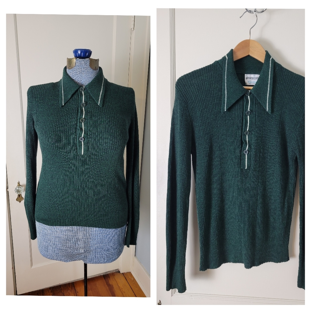 Vintage Green Knit Sweater